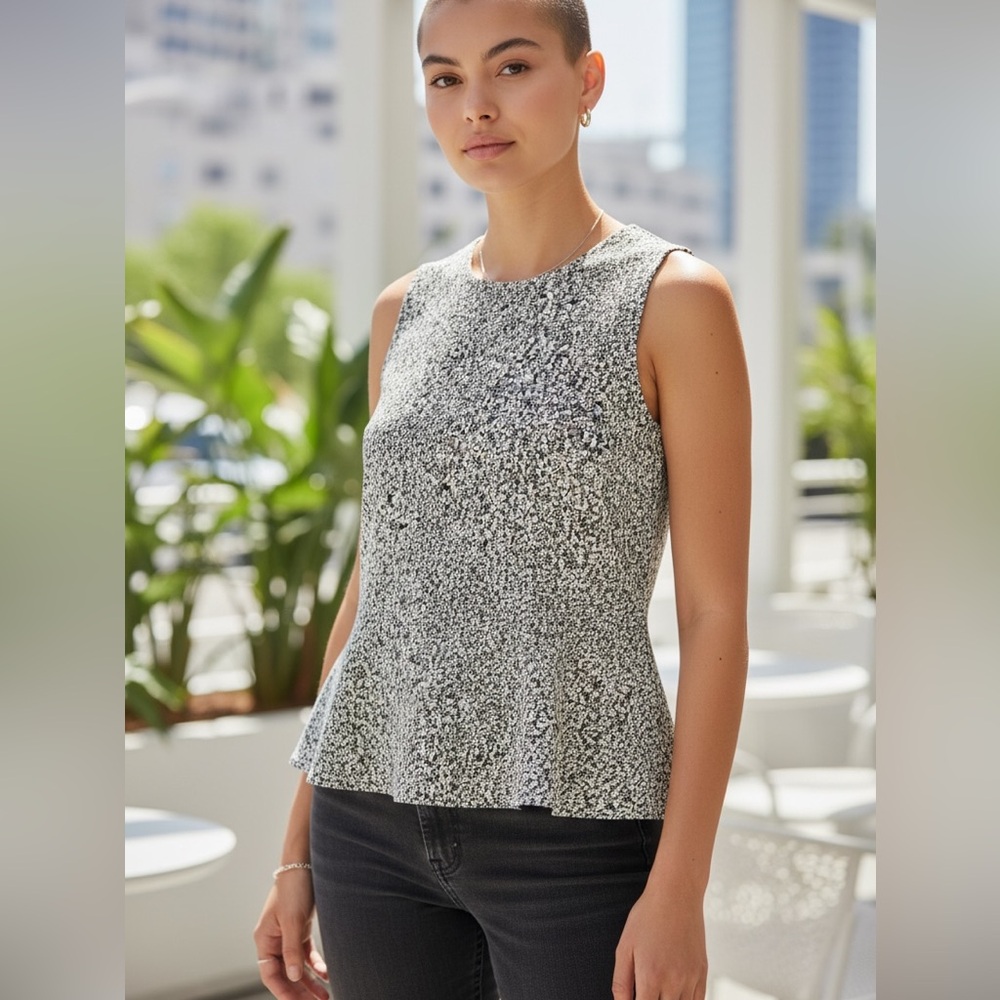 Theory Sleeveless Peplum Top Sz S